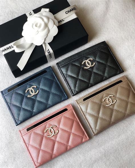 chanel card holder womens|Chanel small card holder price.